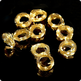 שרשרת וילון נורות לד קטנות עם שלט לאווירה נינוחה בבית - Funesting