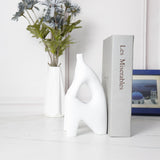 פסל האדם החושב - חפצי נוי לבית למשרד לסלון משרף שחור לבן - Funesting