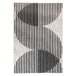שטיח מלבני אפור בהיר ושחור לעיצוב תעשייתי ומודרני לסלון ולמשרדים